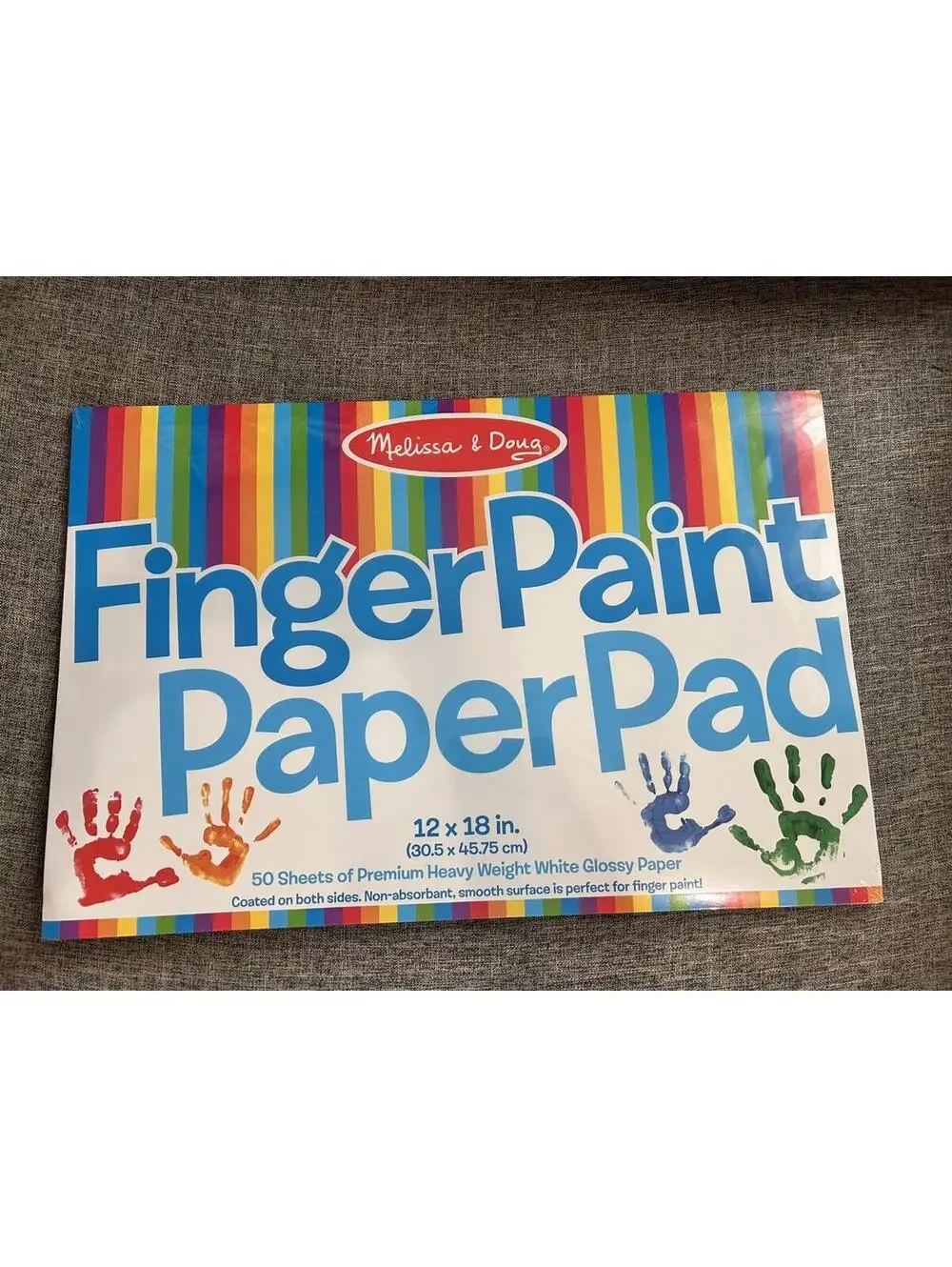 Melissa & Doug Finger Paint Paper Pad 12 x 18 inches 50 Sheets New